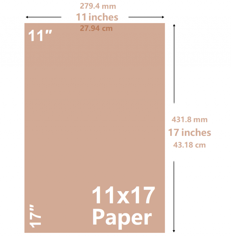 11x17 Paper Size in inches, cm, and mm Check Its Layout