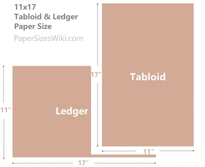 11x17 Tabloid & Ledger Paper Size in Inches