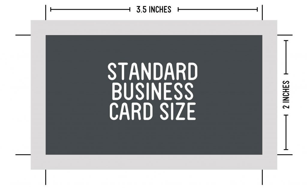 US Standard Business Card Size